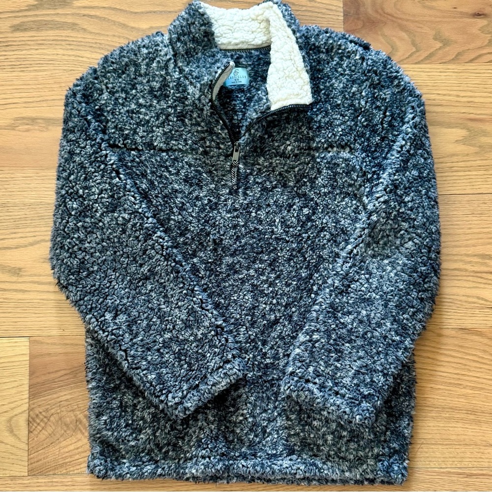 Class Club Gray and Cream Sherpa Jacket